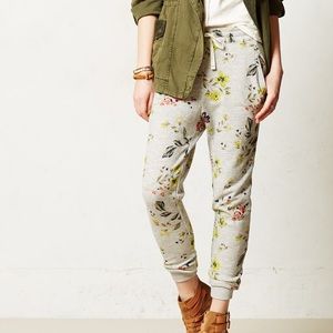 Anthropologie Floral sweatpants