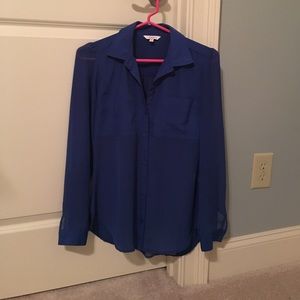 Royal blue blouse