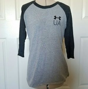Gray underarmour baseball t shirt
