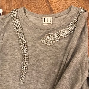Haute Hippie jeweled sweatshirt