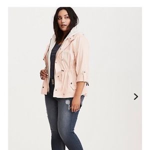 Twill Jersey Hood Anorak Jacket