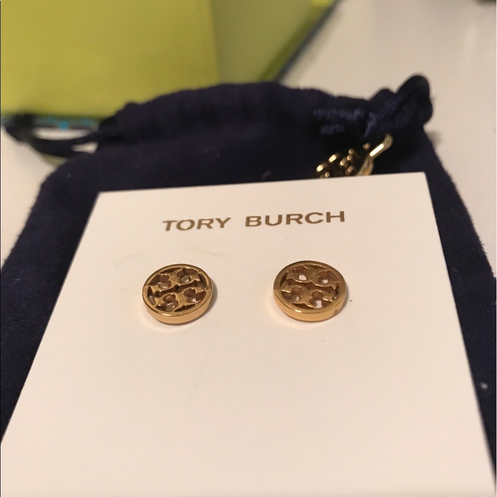 Tory Burch logo stud earrings