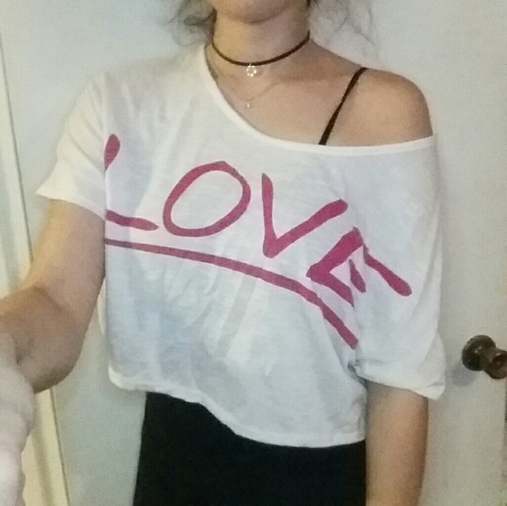 Love Off Shoulder Crop Top