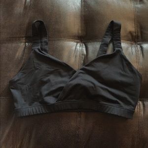 Black Fabletics sports bra