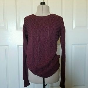 Maroon knit sweater