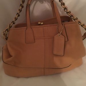Tan Leather Coach Bag