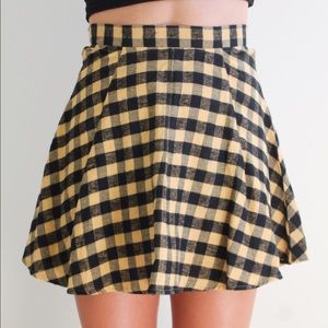 For Love and Lemons Plaid Circle Skirt
