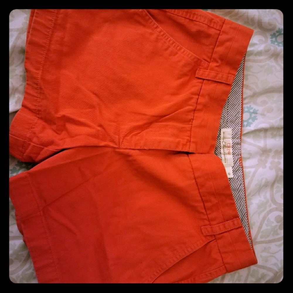 J.Crew coral chino shorts size 6