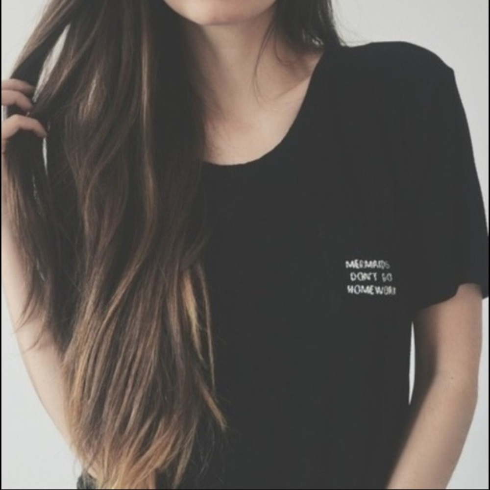 Brandy melville black crop Tee