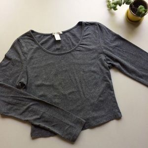 grey bozzolo crop sweater