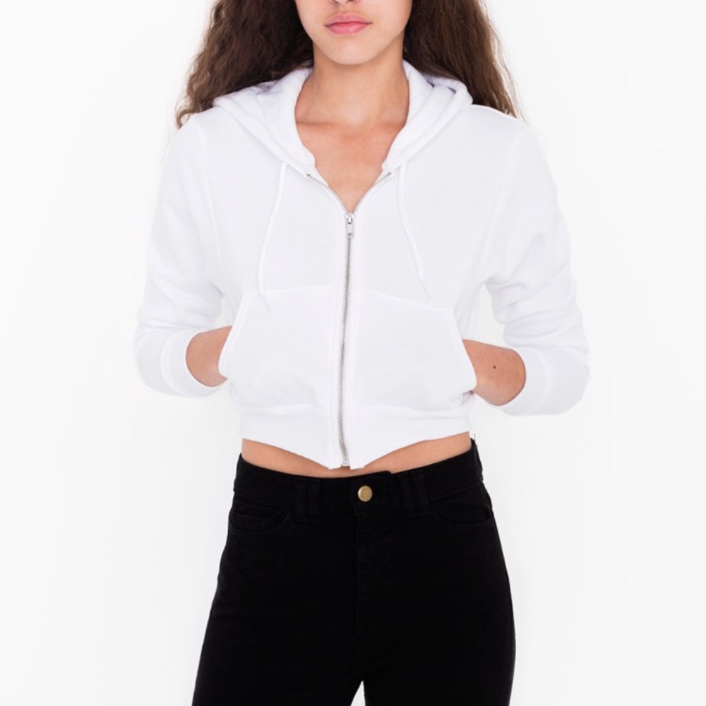white jacket slightly cropped