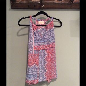 Colorful chic sleeveless top