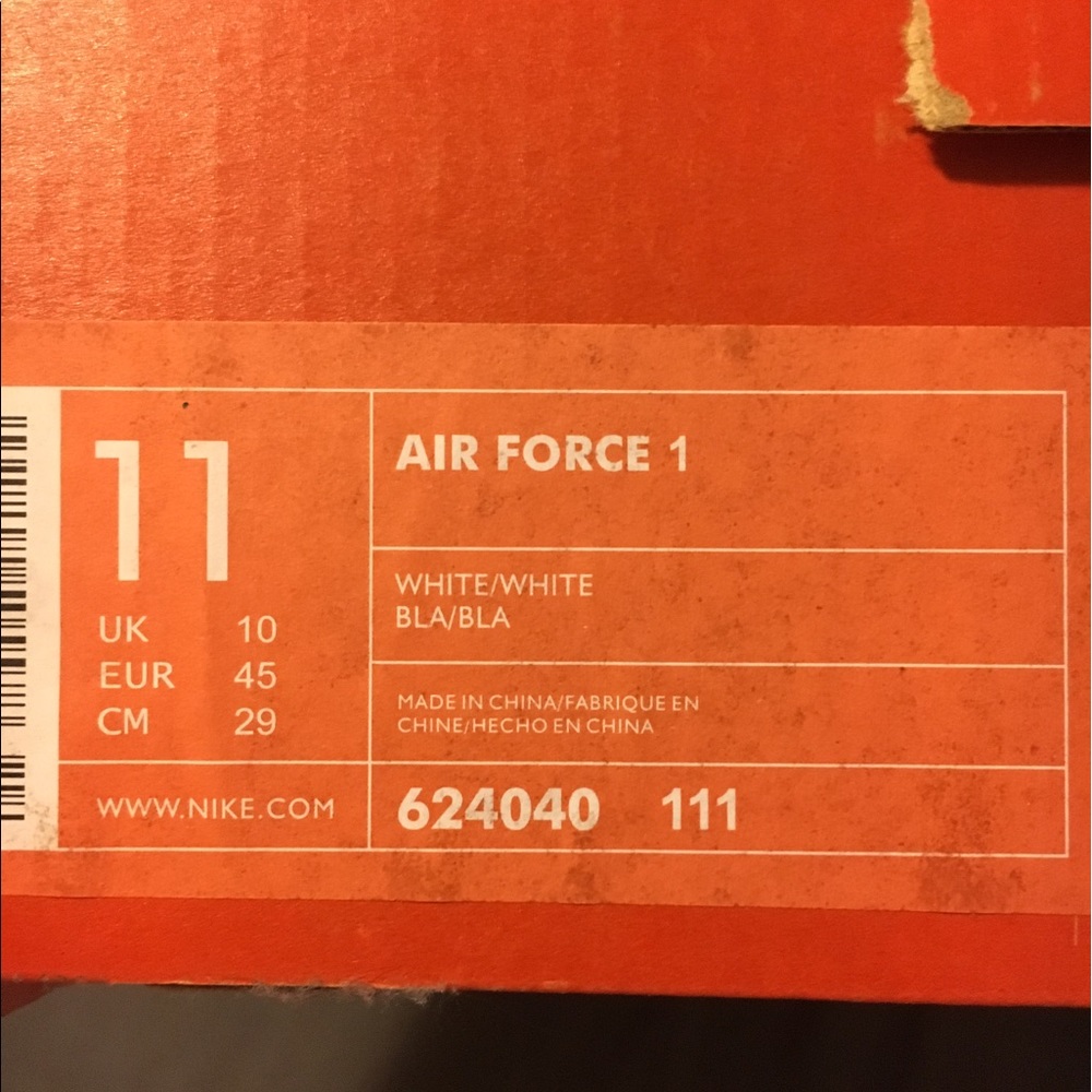 Men's size 11 never worn AIR FORCE 1