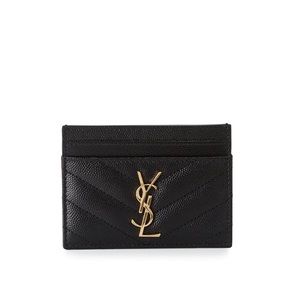 Saint Laurent Monogram Matelassé Leather Card Case