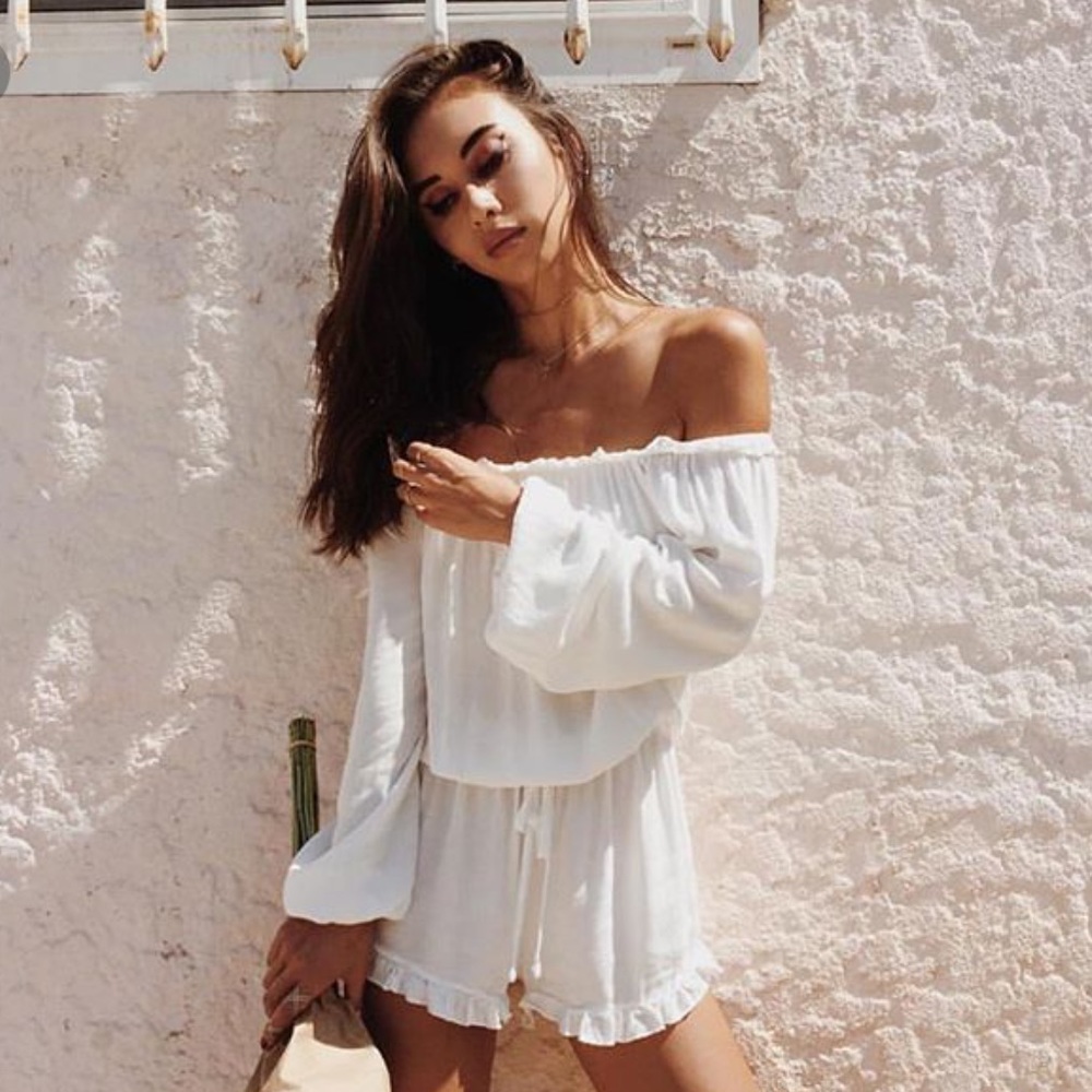 Brandy Melville White Gabriella Romper