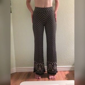 Boho High-Waisted Flowy Pants