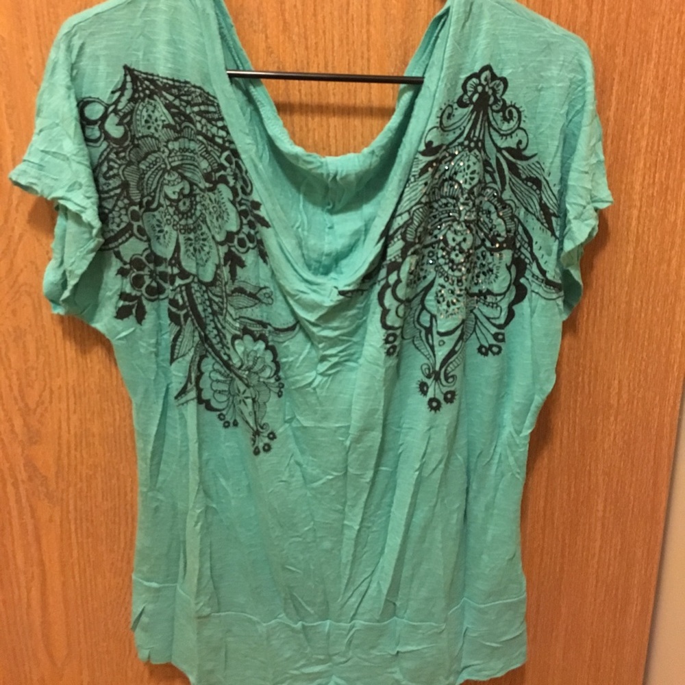 Wet Seal blue design flowy top ✨