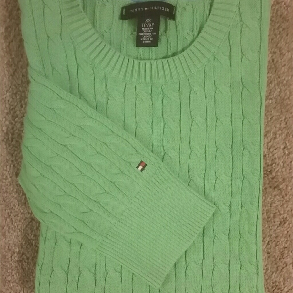 Tommy Hilfiger Cable Knit 3/4 Sleeve Sweater XS