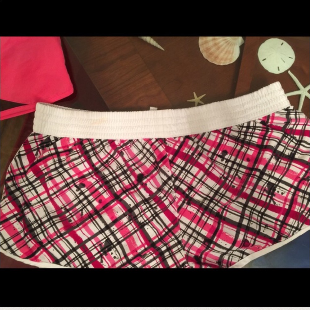 Op plaid shorts