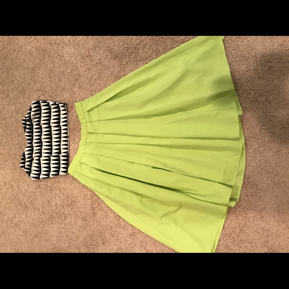 Highlighter skater skirt
