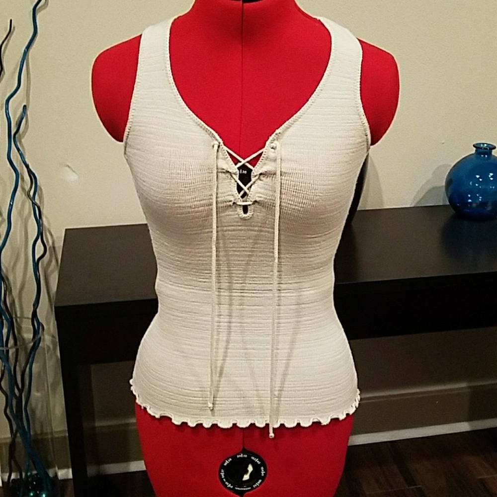 Lace up tank