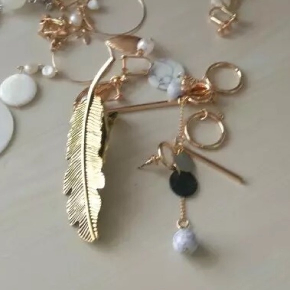 Gold color leaf hair clip - Picture 6 of 6