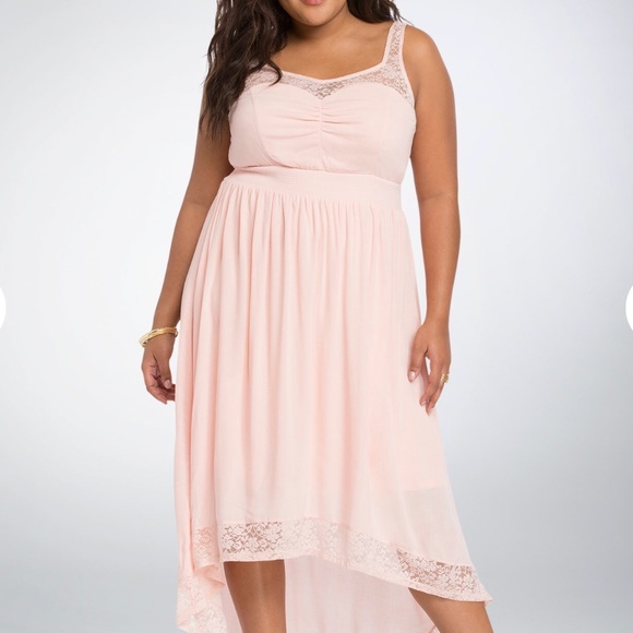 ONLY 1 LEFT!! 🌸 I Lace Gauze Hi-Lo Maxi Dress - Picture 2 of 4