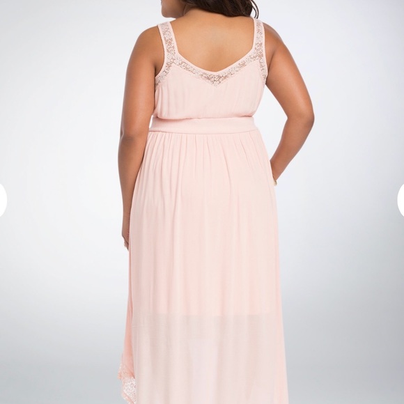 ONLY 1 LEFT!! 🌸 I Lace Gauze Hi-Lo Maxi Dress - Picture 3 of 4