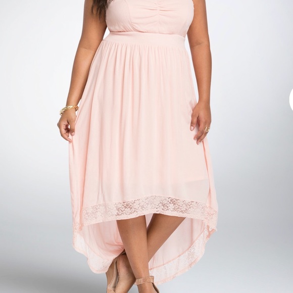 ONLY 1 LEFT!! 🌸 I Lace Gauze Hi-Lo Maxi Dress - Picture 4 of 4