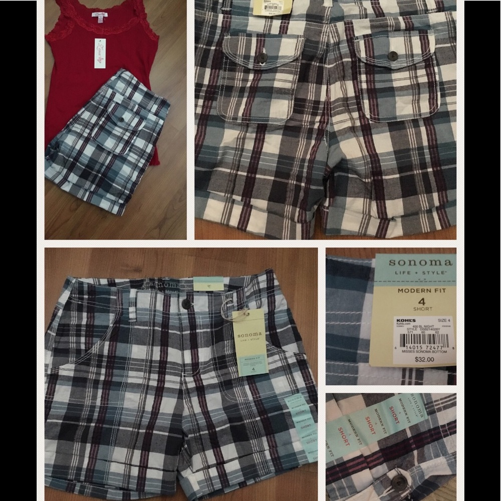 💕3/$15💕 Sonoma Plaid Shorts