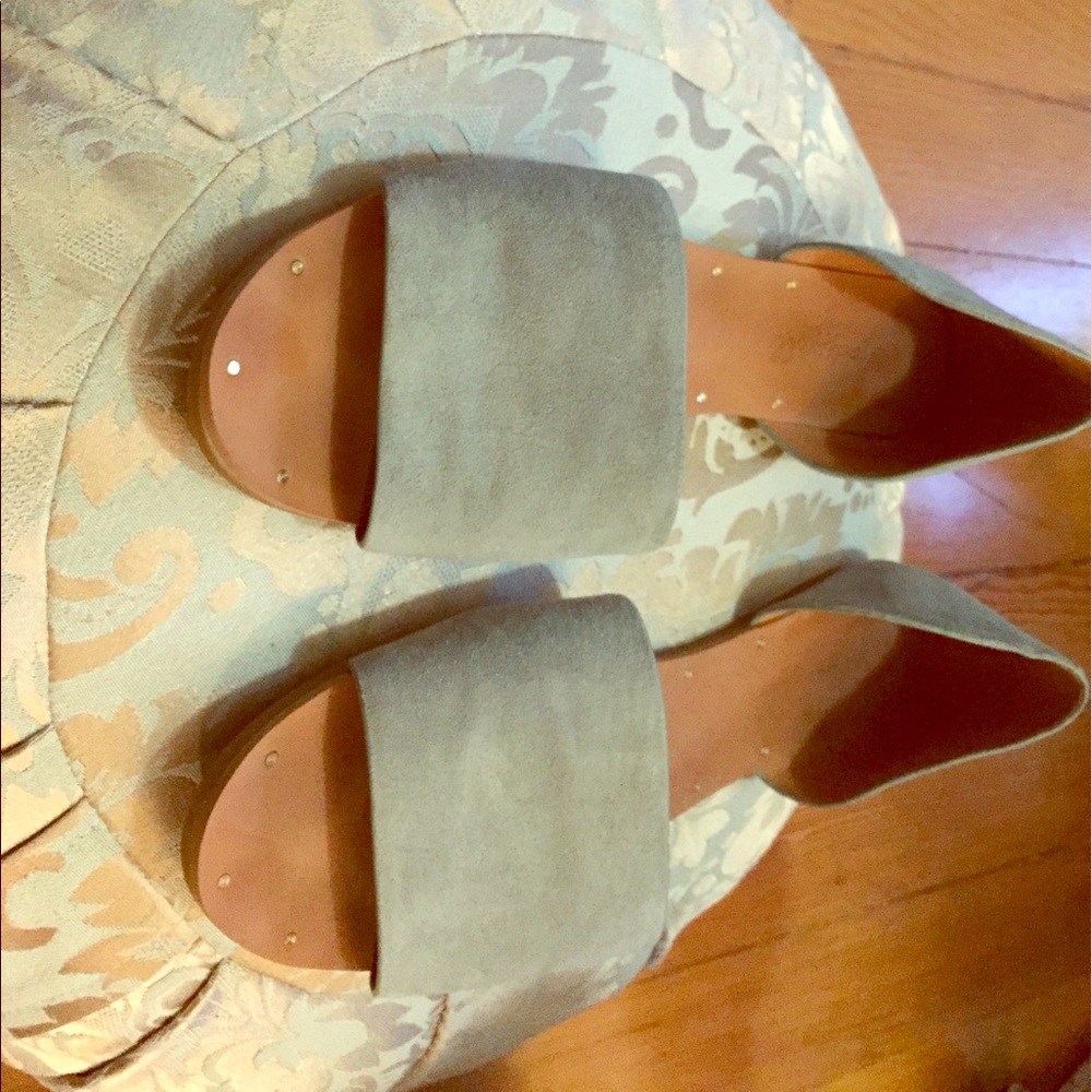 Madewell green slip on shoes