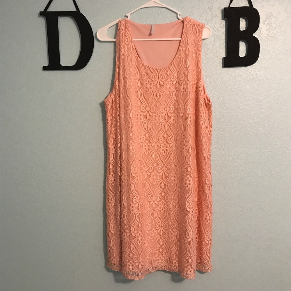 Lacey pink Tunic dress