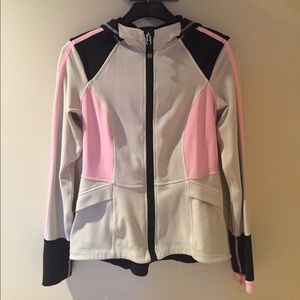 lululemon pink/cream/black hoodie jacket