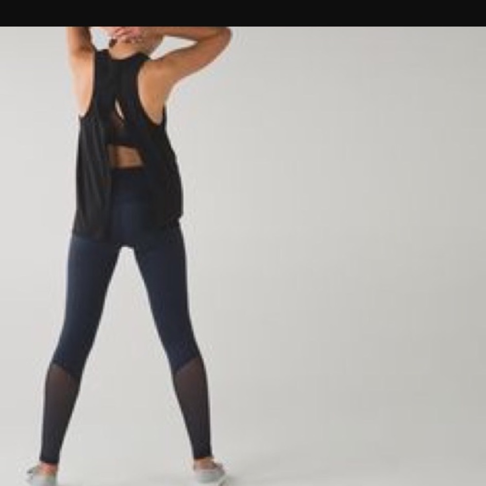 Lululemon Navy Leggings with mesh
