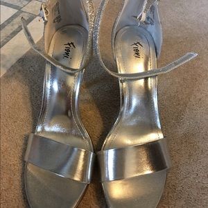 Silver 2 inch heels Fioni