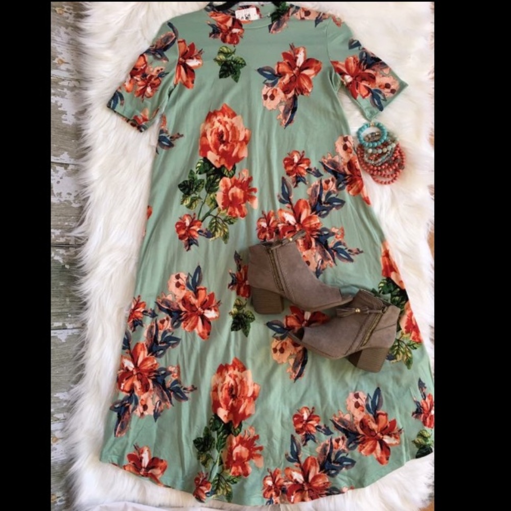 Green Floral Dress