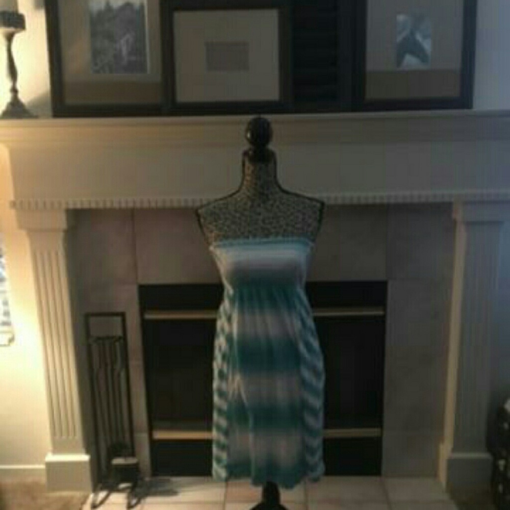Blue and white summer sundress