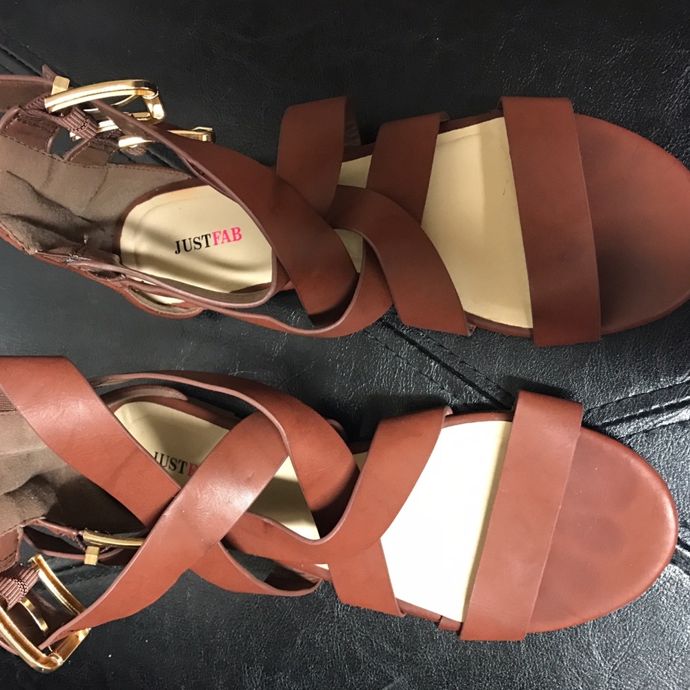 Just Fab Buckle Sandal