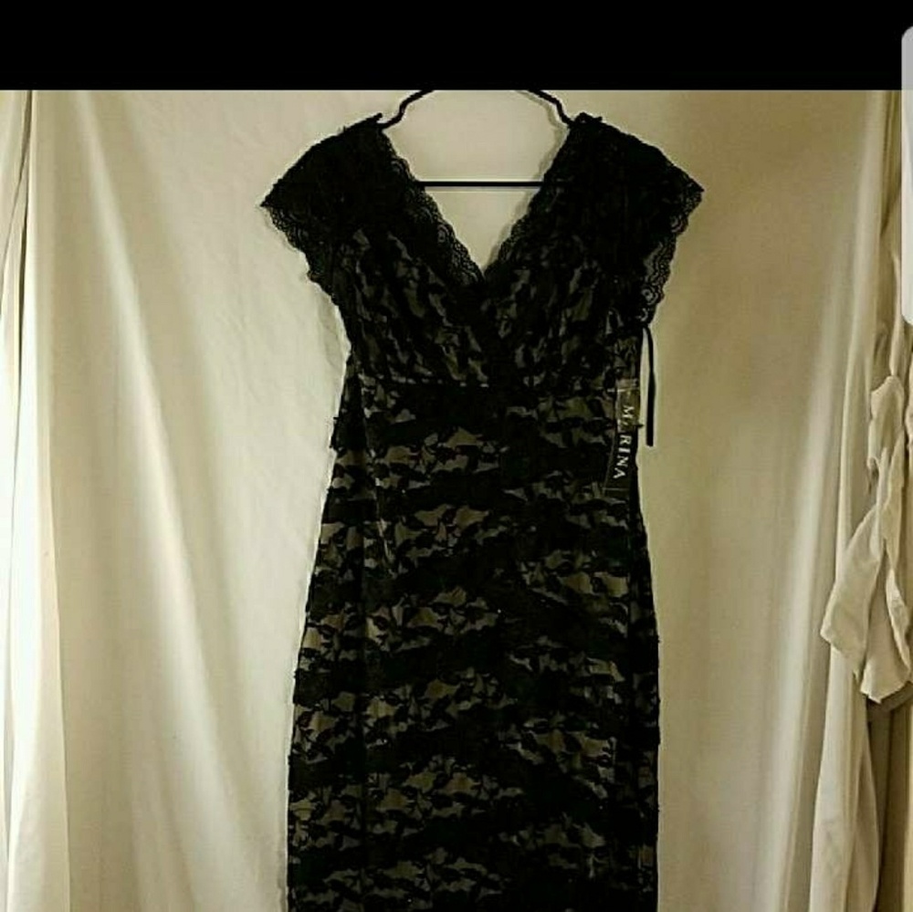 Black lace dress