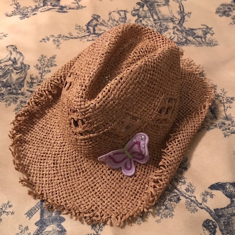 Little Girls Straw Cowgirl Western Kids Hat