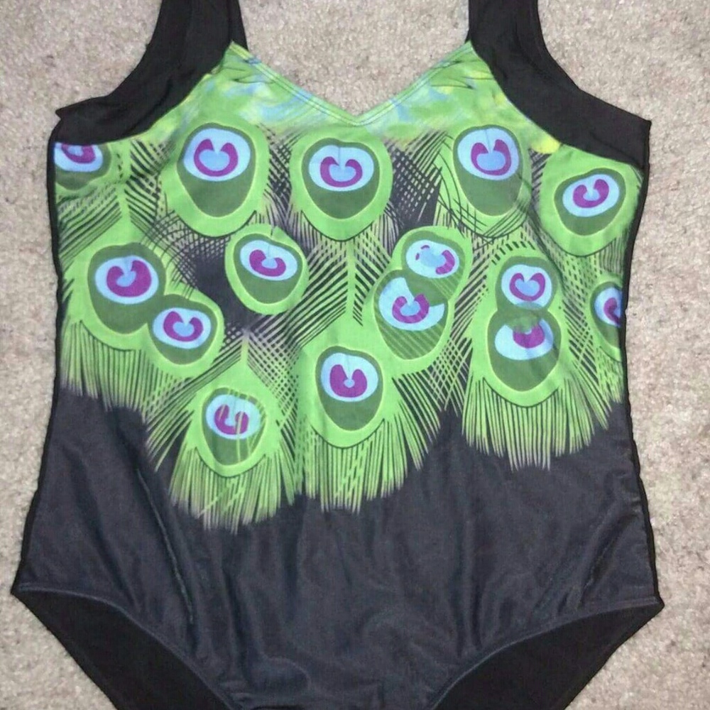 Peacock One Piece Bathing Suit