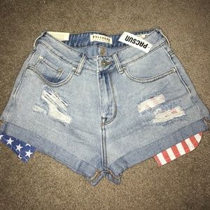 PacSun high rise jean shorts