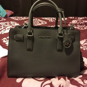 MK Dillon Saffiano Leather Satchel