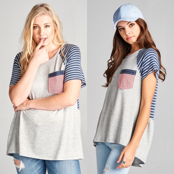 SALE💥🆕 🇺🇸PATRIOTIC FRENCH TERRY TEE🇺🇸 - Picture 2 of 6