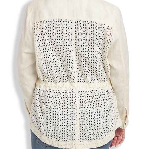Lucky Brand Linen Eyelet Jacket - Picture 2 of 3