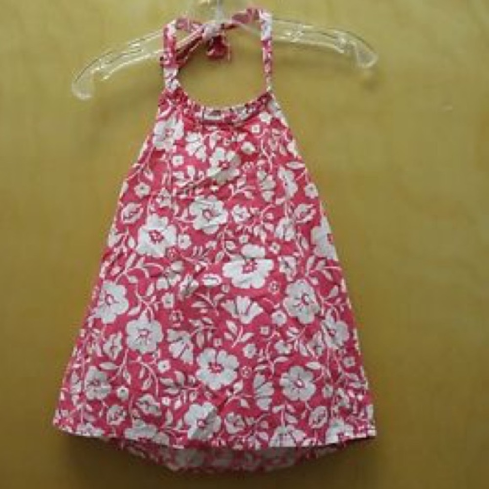 NWT Gymboree Pink White Floral Halter Top Sz 5
