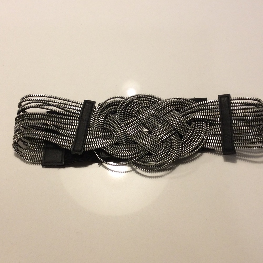 Silver Elastic Belt