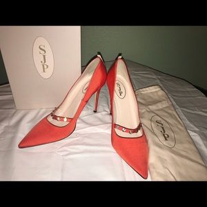 SJP CORAL GROSGRAIN PUMP SIZE 10
