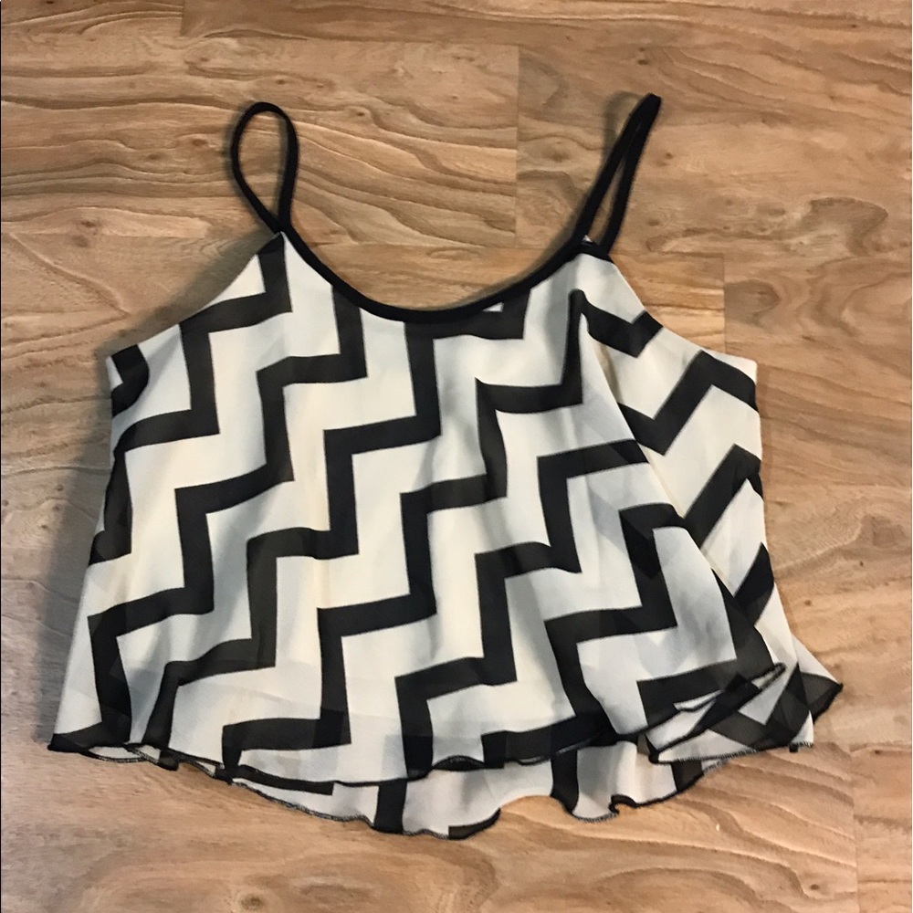 Charlotte Russe Chevron Crop Top NWOT