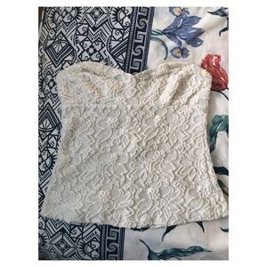 Pins + needles lace crop top